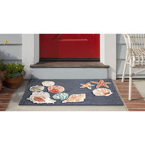 Liora Manne Frontporch Beachcomber Indoor Outdoor Area Rug Denim