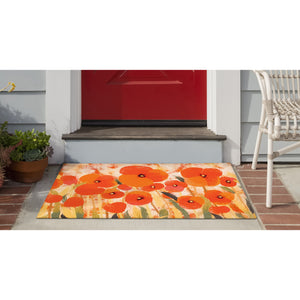 Liora Manne Illusions Poppies Indoor Outdoor Mat Red