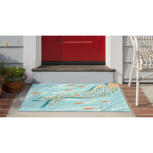 Liora Manne Illusions Mermaid At Heart Indoor Outdoor Mat Ocean