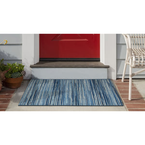 Liora Manne Marina Stripes Indoor Outdoor Area Rug China Blue