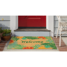 Load image into Gallery viewer, Liora Manne Natura Tropical Welcome Outdoor Mat Natural