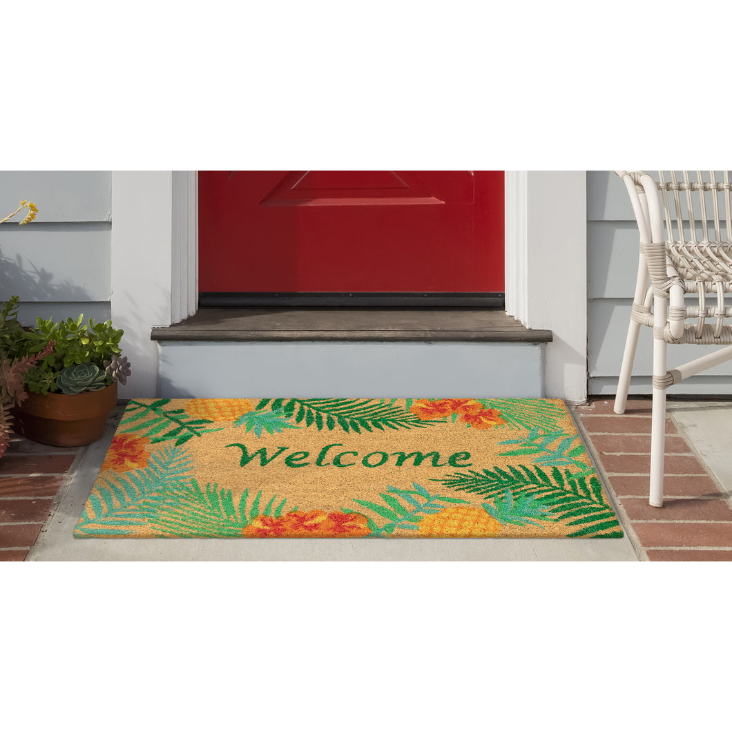 Liora Manne Natura Tropical Welcome Outdoor Mat Natural