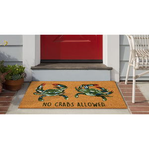 Liora Manne Natura No Crabs Allowed Outdoor Door Mat Natural