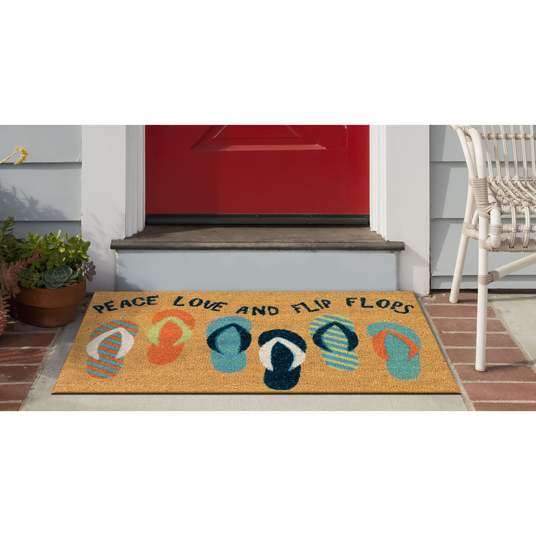 Liora Manne Natura Flip Flops Outdoor Door Mat Cool