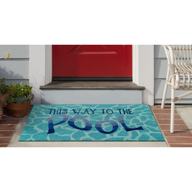 Liora Manne Natura This Way To The Pool Outdoor Door Mat Water