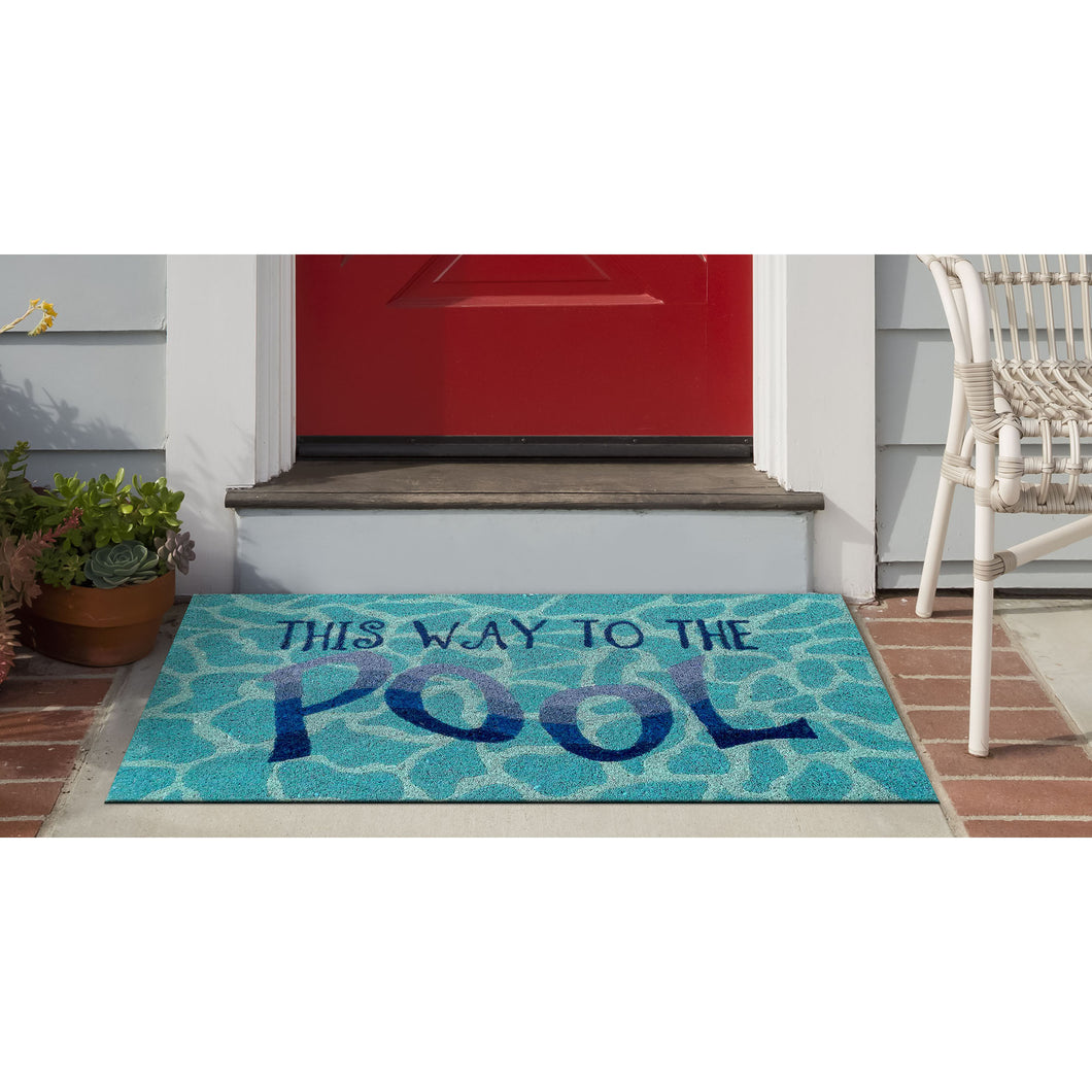 Liora Manne Natura This Way To The Pool Outdoor Door Mat Water