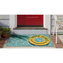 Load image into Gallery viewer, Liora Manne Natura This Is Our Happy Place Outdoor Door Mat Aqua