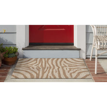 Load image into Gallery viewer, Liora Manne Ravella Zebra Indoor Outdoor Area Rug Brown
