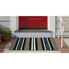 Load image into Gallery viewer, Liora Manne Sorrento Cabana Stripe Indoor Outdoor Area Rug Navy