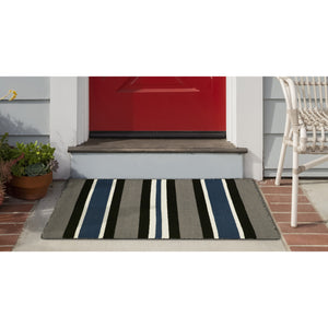 Liora Manne Sorrento Cabana Stripe Indoor Outdoor Area Rug Navy