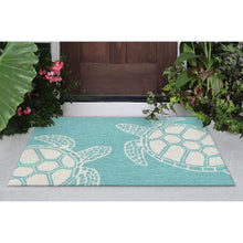 Load image into Gallery viewer, Liora Manne Capri Turtle Indoor Outdoor Area Rug Aqua