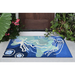 Liora Manne Capri Jelly Fish Indoor Outdoor Area Rug Ocean