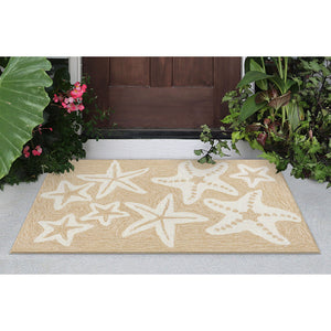 Liora Manne Capri Starfish Indoor Outdoor Area Rug Neutral