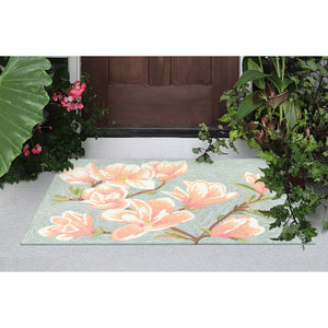 Liora Manne Capri Magnolia Indoor Outdoor Area Rug Chambray