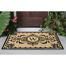 Load image into Gallery viewer, Liora Manne Dwell Vine Outdoor Monogrammed Doormat with Black Letters