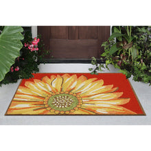 Load image into Gallery viewer, Liora Manne Frontporch Sunflower Indoor Outdoor Area Rug Red