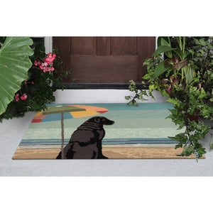 Liora Manne Frontporch Parasol And Pup Indoor Outdoor Area Rug Multi