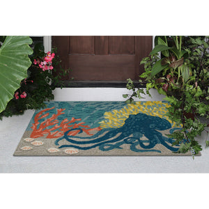 Liora Manne Frontporch Octopus Indoor Outdoor Area Rug Ocean