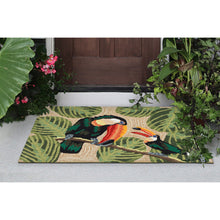 Load image into Gallery viewer, Liora Manne Frontporch Two Cute Toucans Indoor Outdoor Area Rug Neutral