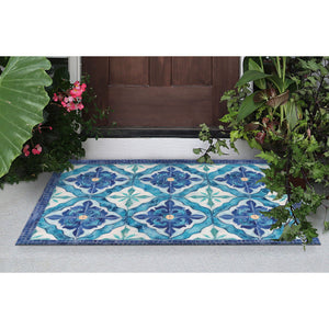 Liora Manne Illusions Madrid Indoor Outdoor Mat Ocean