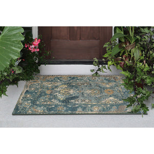 Liora Manne Marina Kashan Indoor Outdoor Area Rug Blue