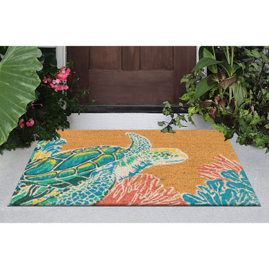 Liora Manne Natura Seaturtle Outdoor Door Mat Neutral