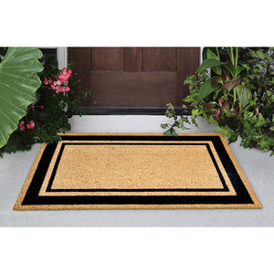 Liora Manne Natura Double Border Outdoor Mat Black