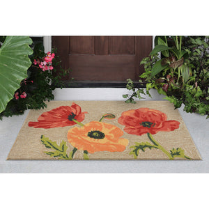 Liora Manne Ravella Icelandic Poppies Indoor Outdoor Area Rug Neutral