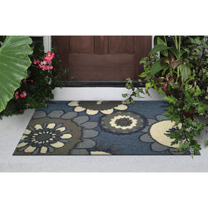 Liora Manne Ravella Florentine Indoor Outdoor Area Rug Denim