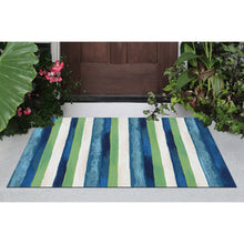 Load image into Gallery viewer, Liora Manne Visions II Painted Stripes Indoor Outdoor Area Rug Cool