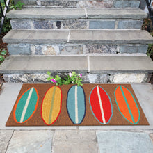 Load image into Gallery viewer, Liora Manne Frontporch Surfboards Indoor Outdoor Area Rug Brown