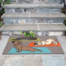 Load image into Gallery viewer, Liora Manne Frontporch Yoga Dogs Indoor Outdoor Area Rug Heather