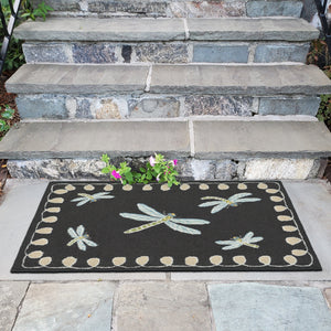 Liora Manne Frontporch Dragonfly Indoor Outdoor Area Rug Midnight