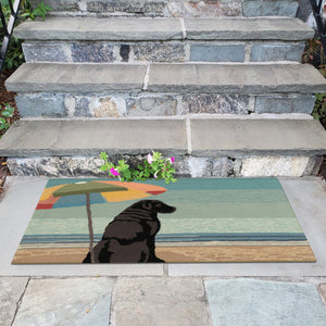 Liora Manne Frontporch Parasol And Pup Indoor Outdoor Area Rug Multi