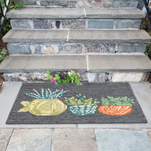 Load image into Gallery viewer, Liora Manne Frontporch Happy Plant Indoor Outdoor Rug Navy