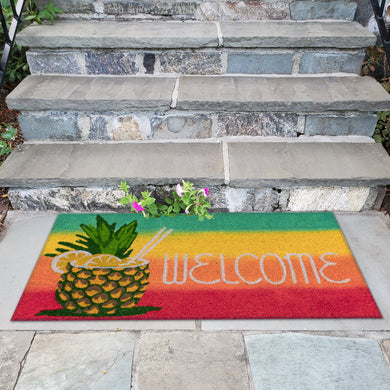 Liora Manne Natura Welcome Pineapple Outdoor Door Mat Warm