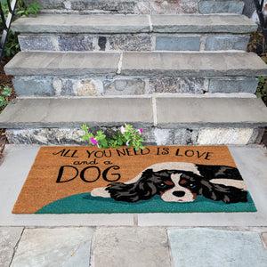 Liora Manne Natura Love And A Dog Outdoor Door Mat Natural