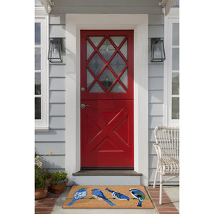 Liora Manne Natura Blue Birds Outdoor Door Mat Natural