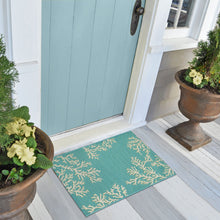 Load image into Gallery viewer, Liora Manne Esencia Coral Edge Indoor Outdoor Mat Aqua