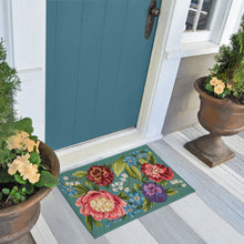 Load image into Gallery viewer, Liora Manne Esencia Secret Garden Indoor Outdoor Mat Aqua