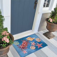 Load image into Gallery viewer, Liora Manne Esencia Shell We Dance Indoor Outdoor Mat Aqua