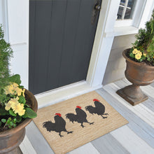 Load image into Gallery viewer, Liora Manne Frontporch Roosters Indoor Outdoor Area Rug Neutral