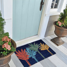 Load image into Gallery viewer, Liora Manne Frontporch Palms Indoor Outdoor Area Rug Navy