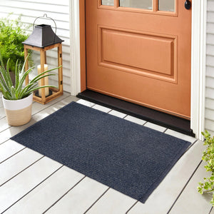 Liora Manne Calais Solid Indoor Outdoor Area Rug Navy