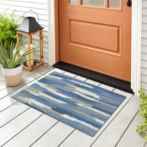 Liora Manne Capri Cloud Indoor Outdoor Area Rug Soft Blue