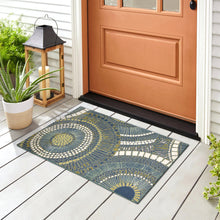 Load image into Gallery viewer, Liora Manne Esencia Circles Indoor Outdoor Mat Azure