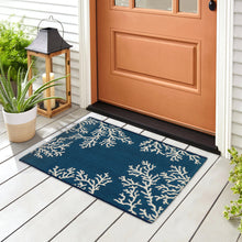 Load image into Gallery viewer, Liora Manne Esencia Coral Edge Indoor Outdoor Mat Navy