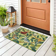 Load image into Gallery viewer, Liora Manne Esencia Birds Of A Feather Indoor Outdoor Mat Green