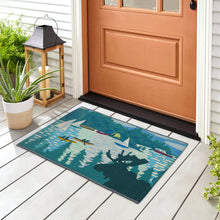 Load image into Gallery viewer, Liora Manne Esencia Lake Life Indoor Outdoor Mat Blue
