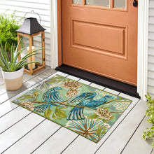 Load image into Gallery viewer, Liora Manne Esencia Flora Fauna Indoor Outdoor Mat Sage